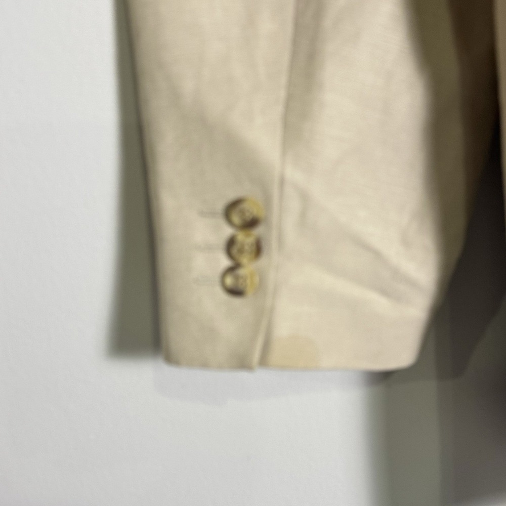 Henry Grethel Context Linen Jacket Mens Large Beige Blazer Sport Coat Vintage‎ - Picture 3 of 15